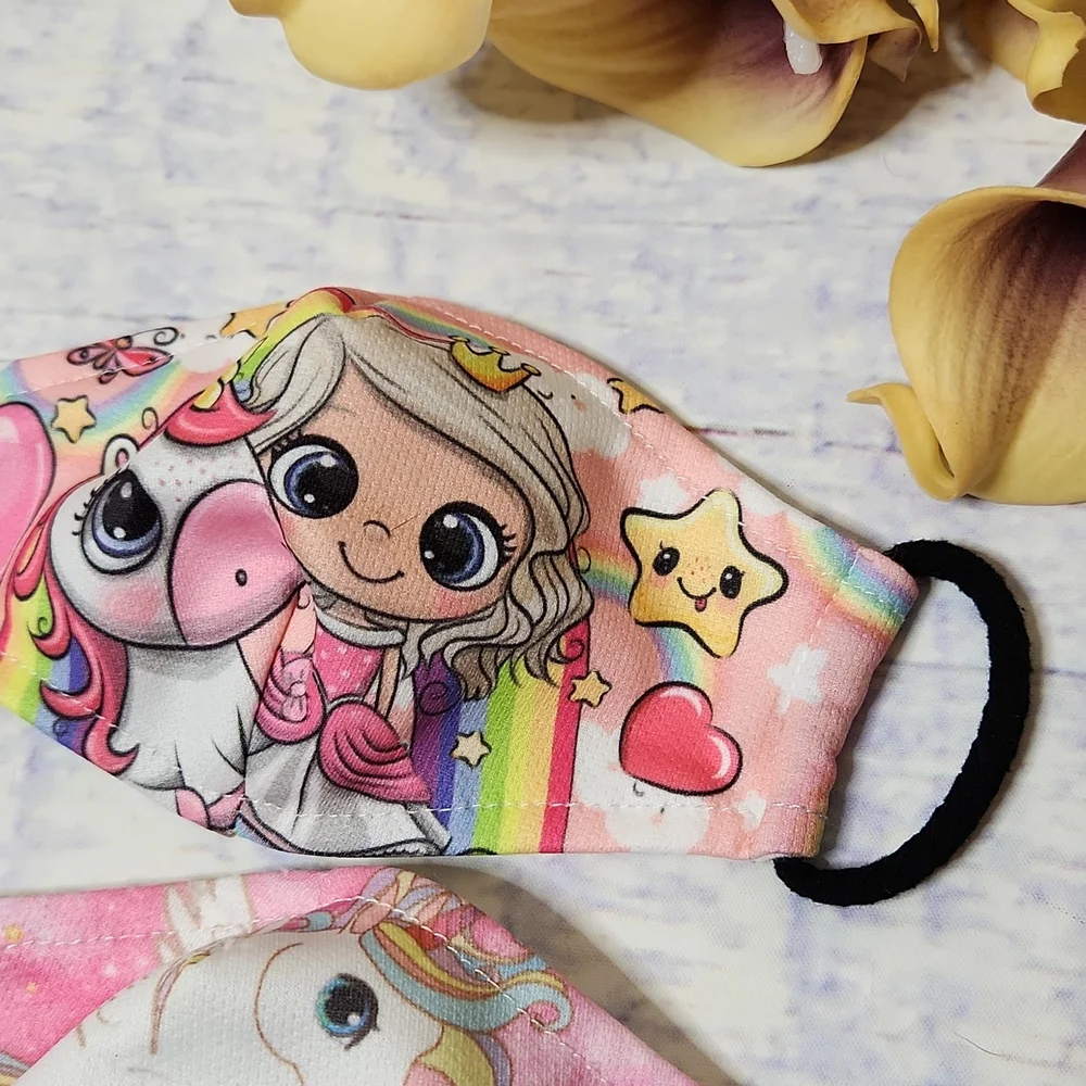 Kid's Set of Three Unicorn Face Masks